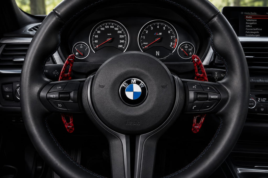 BMW Paddle Shifters – Forging Red & Black (G01, G12, G20, G30, G05)